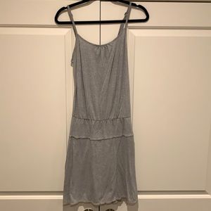 Drop Waist Gray Cotton Dress